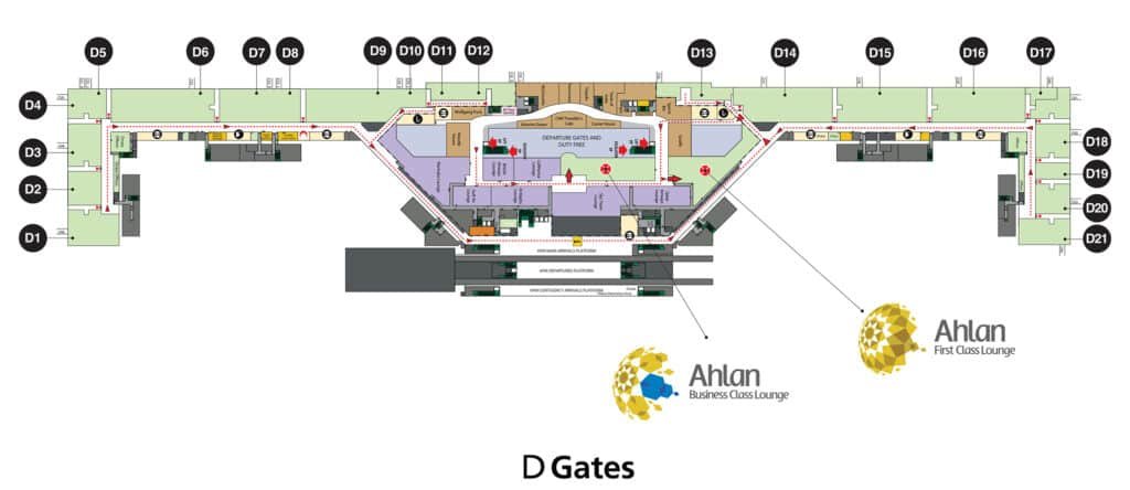 Dubai International Airport Passenger Guidance Map | dubaibookers.com