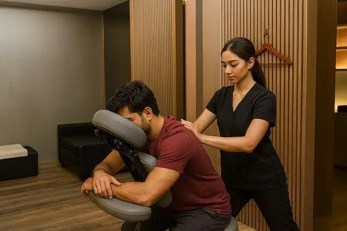 Back massage with Shower at Dubai Airport