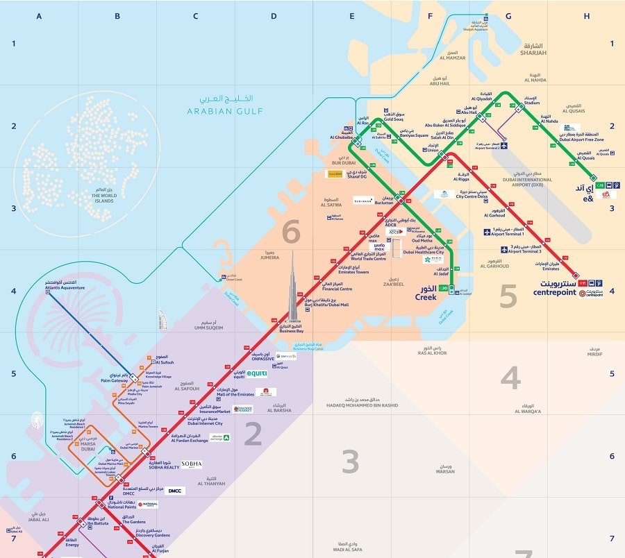 Dubai Metro Map